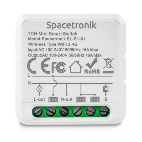 Mini Switch włącznik elektryczny ZigBee Tuya 2 SPACETRONIK