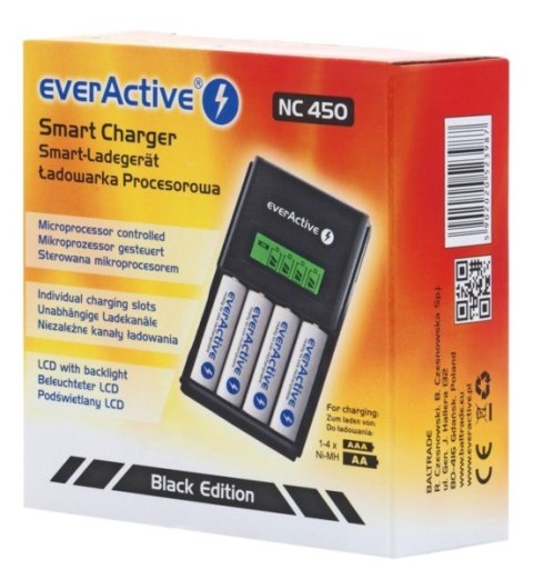 Ładowarka baterii everActive NC-450 wyświetlacz LC Ładowarka baterii everActive NC-450 wyświetlacz LC