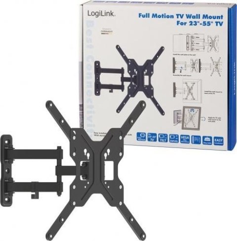 Uchwyt LCD 23"-55" 35kg czarny regulowany Logilin Uchwyt LCD 23"-55" 35kg czarny regulowany Logilin