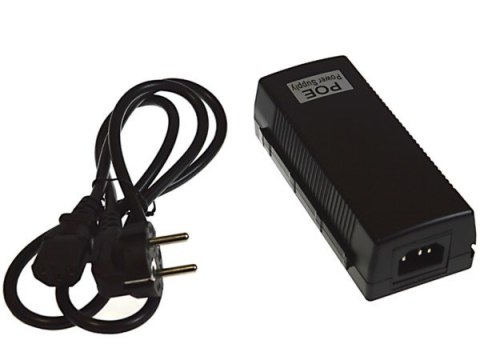 Zasilacz PoE 24V 1,6A deskop z uziemnieniem Zasilacz PoE 24V 1,6A deskop z uziemnieniem