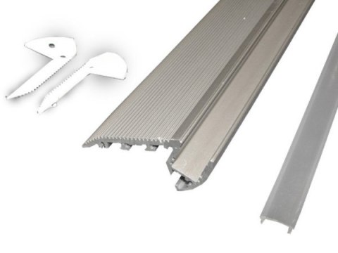 Profil LED schodowy C 1,2m srebrny klosz frosted Profil LED schodowy C 1,2m srebrny klosz frosted