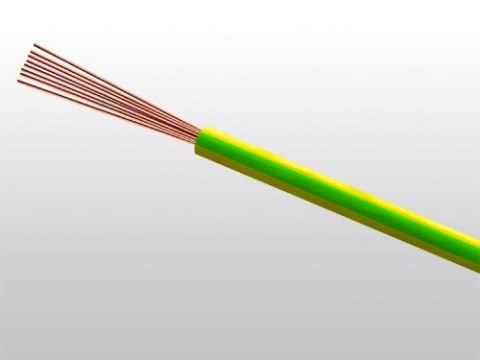 Przewód LgY 1*1,5 450/750V żółto zielony Przewód LgY 1*1,5 450/750V żółto zielony