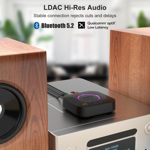 B06S Plus Odbiornik audio Bluetooth 5.2 aptX 30m B06S Plus Odbiornik audio Bluetooth 5.2 aptX 30m