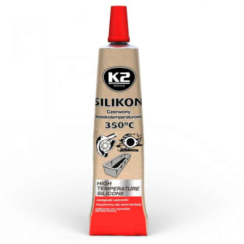 K2 Silikon wysokotemperaturowy 21g czerwony K2 Silikon wysokotemperaturowy 21g czerwony