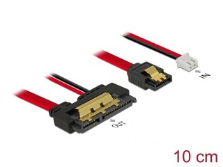 KABEL SATA DATA III (6 GB/S) 22 PIN(F)->SATA 7 PIN(F) + 2 PIN(F) 10CM 5V DELOCK