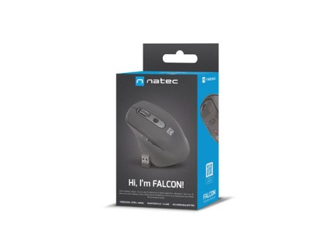 MYSZ NATEC FALCON BEZPRZEWODOWA 3200DPI BLUETOOTH 5.0 + 2.4GHZ CZARNA