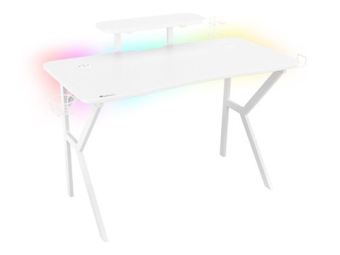 BIURKO GAMINGOWE GENESIS HOLM 320 RGB BIAŁE