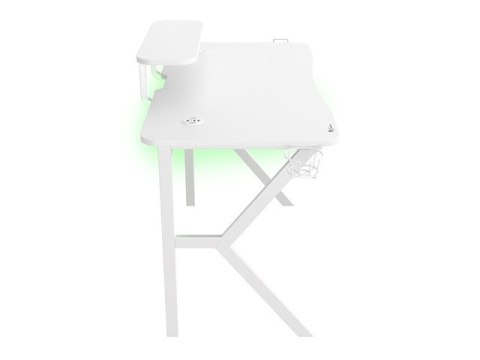 BIURKO GAMINGOWE GENESIS HOLM 320 RGB BIAŁE