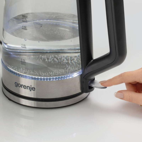 Gorenje K17GED Czajnik szklany 1,7l 2200W Strix kontroler zabezpieczenie