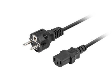 KABEL ZASILAJĄCY CEE 7/7->IEC 320 C13 1.8M PROSTY CZARNY LANBERG KABEL ZASILAJĄCY CEE 7/7->IEC 320 C13 1.8M PROSTY CZARNY LANBERG