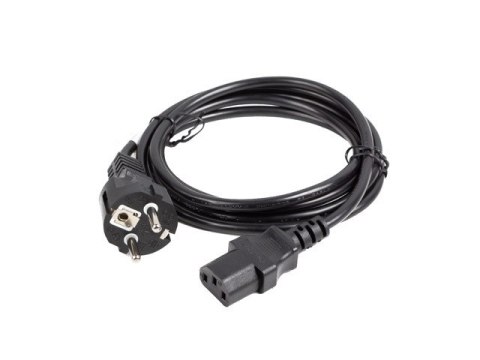 KABEL ZASILAJĄCY CEE 7/7->IEC 320 C13 1.8M VDE PROSTY CZARNY LANBERG KABEL ZASILAJĄCY CEE 7/7->IEC 320 C13 1.8M VDE PROSTY CZARNY LANBERG