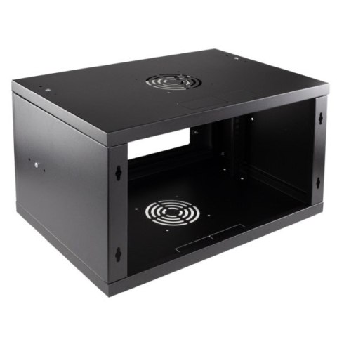 Szafa rack 19" 6U wisząca 525x350 RAL9004 drzwi s Szafa rack 19" 6U wisząca 525x350 RAL9004 drzwi s