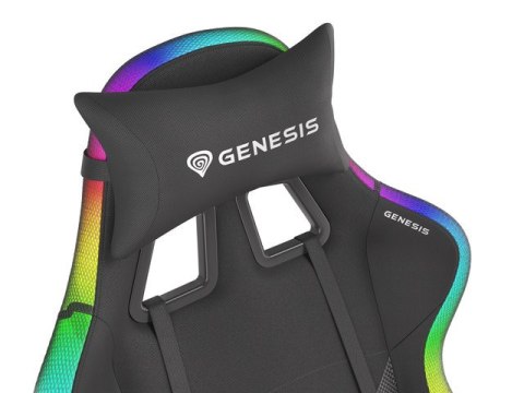 FOTEL GAMINGOWY GENESIS TRIT 600 RGB PODŚWIETLENIE CZARNY