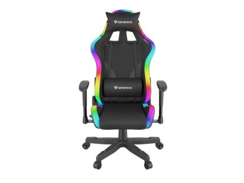 FOTEL GAMINGOWY GENESIS TRIT 600 RGB PODŚWIETLENIE CZARNY