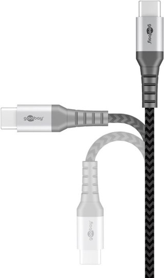 Kabel USB-C 2.0 480 Mb/s Goobay KĄTOWY TEXTIL 1m