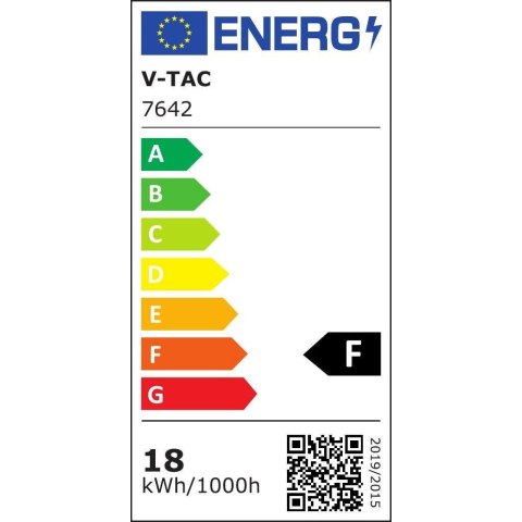 Plafon V-TAC 18W LED Kwadrat IP44 23x23cm Czarny VT-8618B-SQ 3000K 1800lm