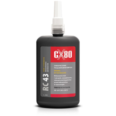 CX80 RC43 Klej anaerobowy do zabezpieczenia gwintów - średni 250ml