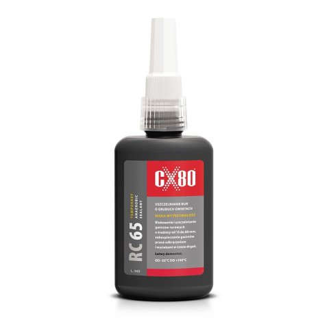 CX80 RC65 Klej uszczelniacz anaerobowy do rur o grubych gwintach 50ml