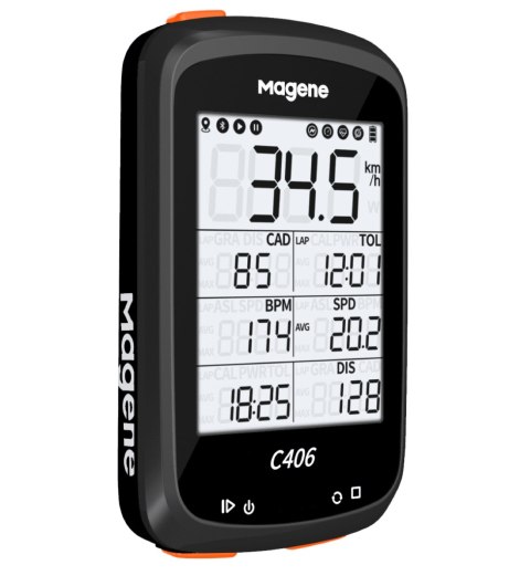 Licznik rowerowy C406 czarny z uchwytem