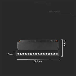 Oprawa Szynosystem SMART 48V V-TAC 18W LED CCT 30st SMART WiFi TRACKLIGHT Czarna VT-3618 2700K-6400K 1500lm 3 Lata Gwarancji