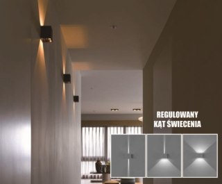 Oprawa elewacyjna LED Kreon 2*3w kwadrat 4000K cz