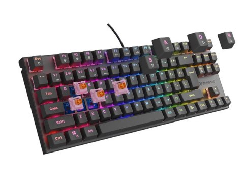 KLAWIATURA DLA GRACZY GENESIS THOR 303 TKL US PODŚWIETLENIE RGB MECHANICZNA SILENT SWIT (PO TESTACH)