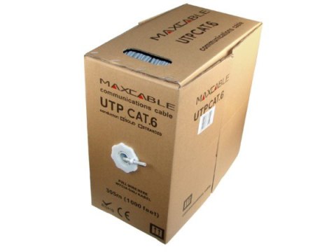 Przewód UTP6 drut CCA 305m MAXCABLE Przewód UTP6 drut CCA 305m MAXCABLE