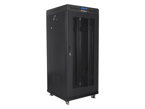 SZAFA INSTALACYJNA RACK STOJĄCA 19" 27U 600X600 CZARNA DRZWI PERFOROWANE LCD LANBERG (FLAT PACK) V2 SZAFA INSTALACYJNA RACK STOJĄCA 19" 27U 600X600 CZARNA DRZWI PERFOROWANE LCD LANBERG (FLAT PACK) V2