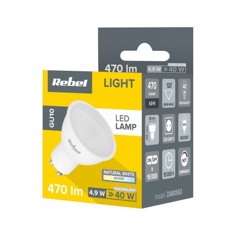 Lampa Led Rebel 5W, GU10, 4000K, 230V Lampa Led Rebel 5W, GU10, 4000K, 230V