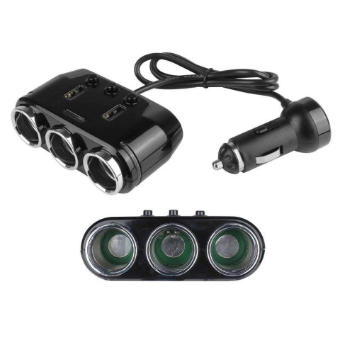 Rozdzielacz Gniazda Zapalniczki 12-24V USB 3,1A z woltomierzem LTC Rozdzielacz Gniazda Zapalniczki 12-24V USB 3,1A z woltomierzem LTC