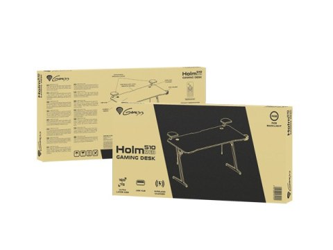 BIURKO GAMINGOWE GENESIS HOLM 510 RGB 160X75 (USZKODZONE OPAKOWANIE)