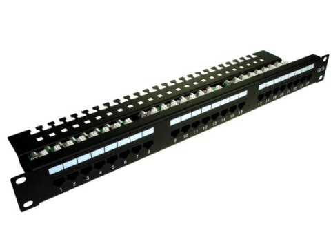 Patch panel 24-port UTP5e 1U 19" półka organizer Patch panel 24-port UTP5e 1U 19" półka organizer