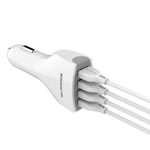 Ładowarka samochodowa 4xUSB 3A+2.4A biała QUICK CHARGE QC 3.0 Somostel SMS-A66 Ładowarka samochodowa 4xUSB 3A+2.4A biała QUICK CHARGE QC 3.0 Somostel SMS-A66