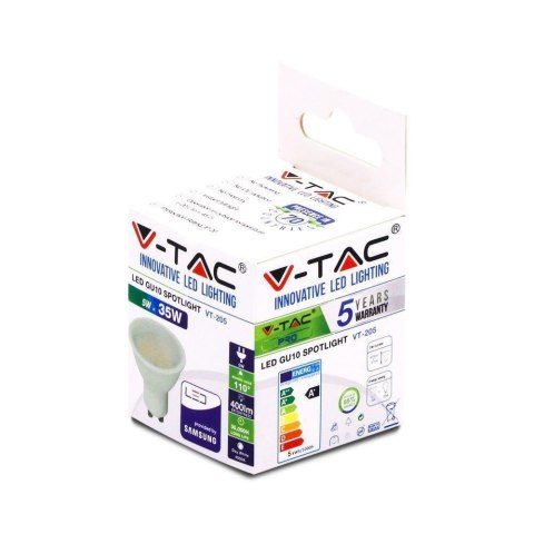 Żarówka LED V-TAC SAMSUNG CHIP 5W GU10 110st VT-205 3000K 400lm 5 Lat Gwarancji Żarówka LED V-TAC SAMSUNG CHIP 5W GU10 110st VT-205 3000K 400lm 5 Lat Gwarancji
