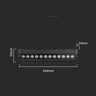 Oprawa Projektor Szynosystem Magnetyczny 48V V-TAC 12W LED 34st VT-42012 4000K 1300lm 3 Lata Gwarancji