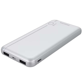 Power bank 10000mAh 2xUSB srebrny Philips DLP1810NV/62