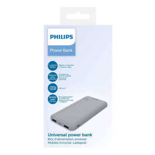 Power bank 10000mAh 2xUSB srebrny Philips DLP1810NV/62