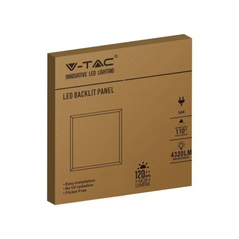Panel LED V-TAC 36W 600x600 LED Backlight 33mm 120Lm/W VT-60036 4000K 4320lm Panel LED V-TAC 36W 600x600 LED Backlight 33mm 120Lm/W VT-60036 4000K 4320lm