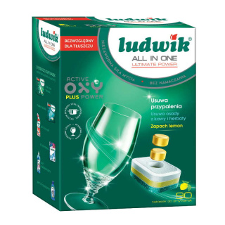 Tabletki kapsułki do zmywarki All in one Lemon 90 sztuk Ludwik