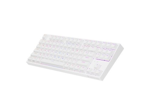 KLAWIATURA DLA GRACZY GENESIS THOR 404 TKL US PODŚWIETLENIE RGB MECHANICZNA BIAŁA GATERON YELLOW PRO