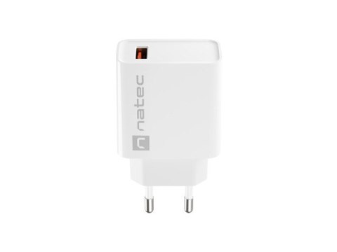ŁADOWARKA SIECIOWA NATEC RIBERA 1X USB-A 18W BIAŁA
