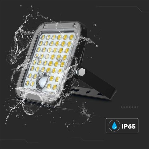 Projektor LED Solarny V-TAC 10W IP65, Pilot Timer, LiFePo 3,7V 6000mA Czarny VT-411 6400K 1500lm 3 Lata Gwarancji