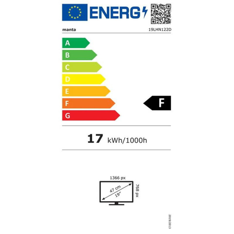 Telewizor 19" do aresztu, zakładu karnego i więzienia bez gniazda USB - zestaw