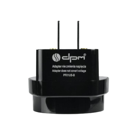 Adapter podróżny przejście wtyk USA GB CHINY gniazdo PL AC 230V 110V 10A DPM czarny