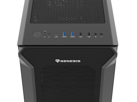 OBUDOWA GENESIS IRID 505F MIDI TOWER Z OKNEM CZARNA (USZKODZONE OPAKOWANIE)