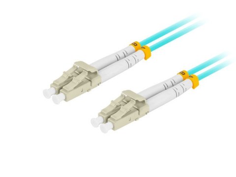 PATCHCORD ŚWIATŁOWODOWY MM LC/UPC-LC/UPC DUPLEX 3.0MM OM3 50/125 LSZH 0.5M AQUA LANBERG PATCHCORD ŚWIATŁOWODOWY MM LC/UPC-LC/UPC DUPLEX 3.0MM OM3 50/125 LSZH 0.5M AQUA LANBERG