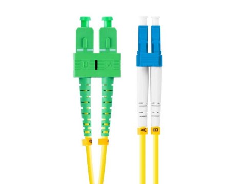 PATCHCORD ŚWIATŁOWODOWY SM LC/UPC-SC/APC DUPLEX 3.0MM LSZH G657A1 2M ŻÓŁTY LANBERG PATCHCORD ŚWIATŁOWODOWY SM LC/UPC-SC/APC DUPLEX 3.0MM LSZH G657A1 2M ŻÓŁTY LANBERG