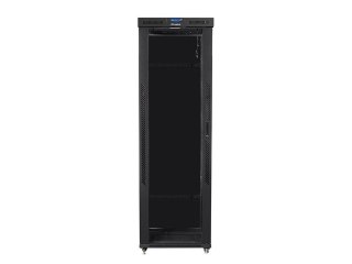 SZAFA INSTALACYJNA RACK STOJĄCA 19" 47U 800X1200 CZARNA DRZWI SZKLANE LCD LANBERG (FLAT PACK) V2
