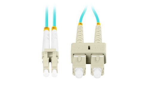 PATCHCORD ŚWIATŁOWODOWY MM LC/UPC-SC/UPC DUPLEX 3.0MM OM3 50/125 LSZH 0.5M AQUA LANBERG PATCHCORD ŚWIATŁOWODOWY MM LC/UPC-SC/UPC DUPLEX 3.0MM OM3 50/125 LSZH 0.5M AQUA LANBERG