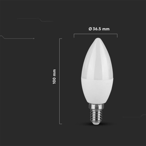 Żarówka LED V-TAC SAMSUNG CHIP 6,5W E14 Świeczka VT-268 4000K 600lm 5 Lat Gwarancji